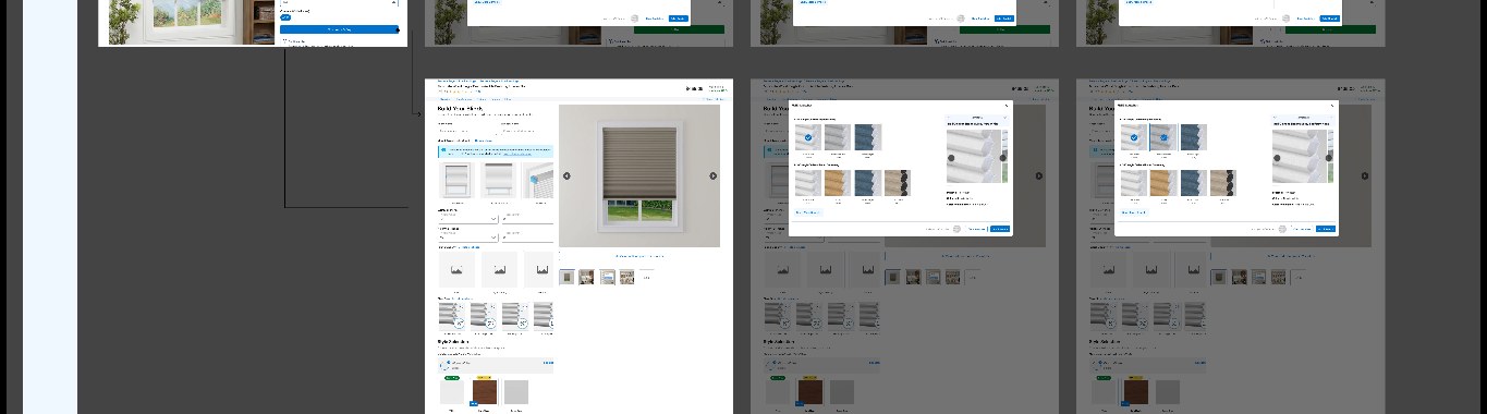 Room-visualiser fidelity carried through the sample flow - the sample earns its place in the decision.